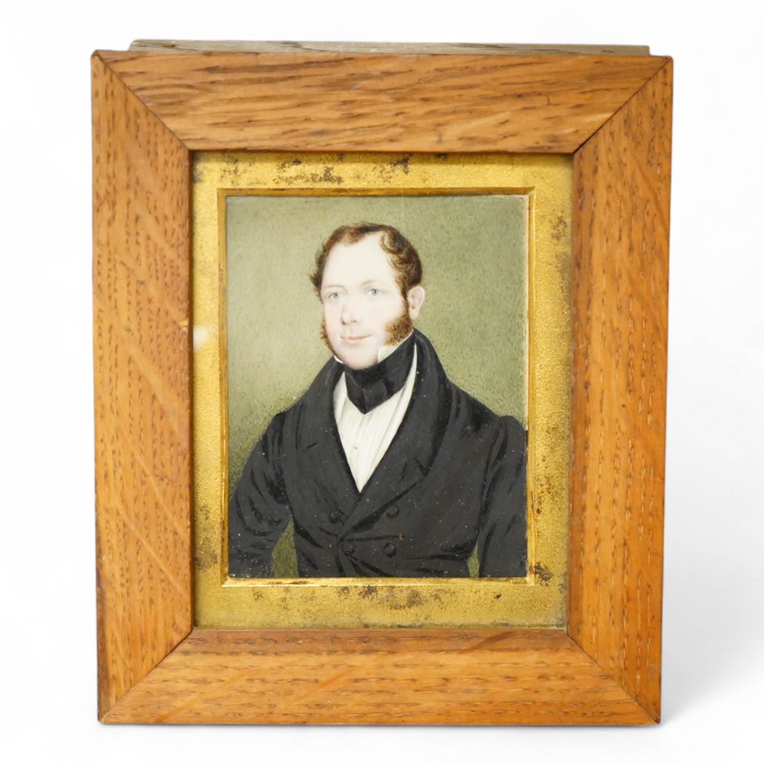 Regency School, Portrait miniature of a gentleman wearing a frock coat, watercolour on ivory, 9 x 6.5cm CITES Submission reference 37V1W8RJ